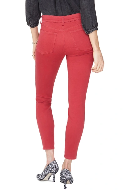 Shop Nydj Ami High Waist Colored Stretch Skinny Jeans In Gooseberry