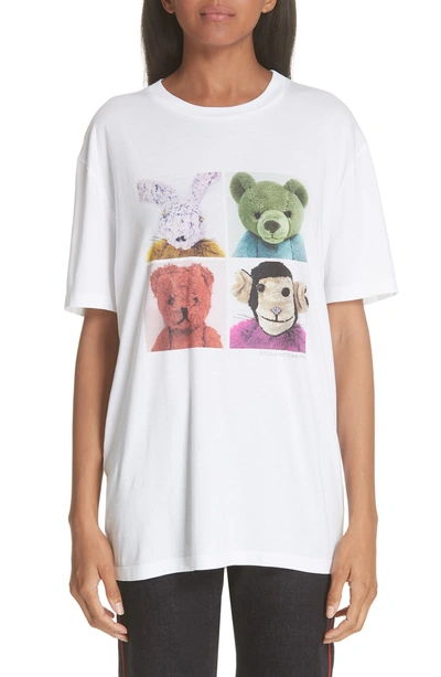 Shop Stella Mccartney Stuffed Animal Graphic Tee In Pure White