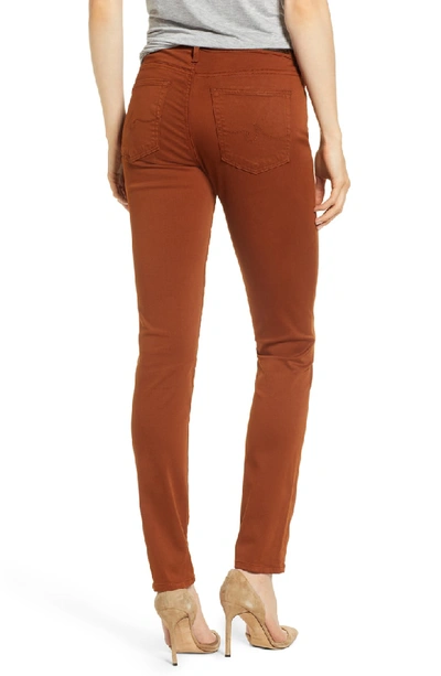 Shop Ag 'the Prima' Cigarette Leg Skinny Jeans In Cognac