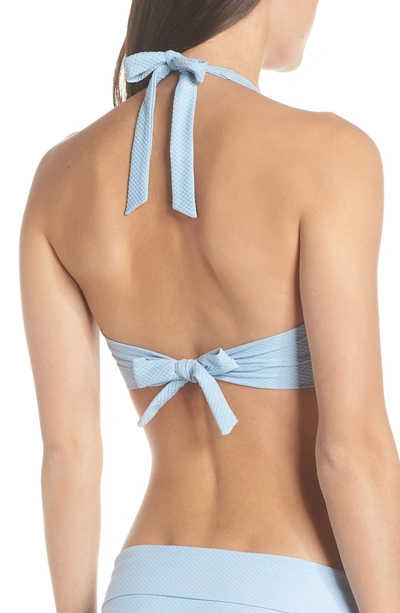 Shop Heidi Klein Core D-g U-bar Halter Bikini Top In Blue Baby