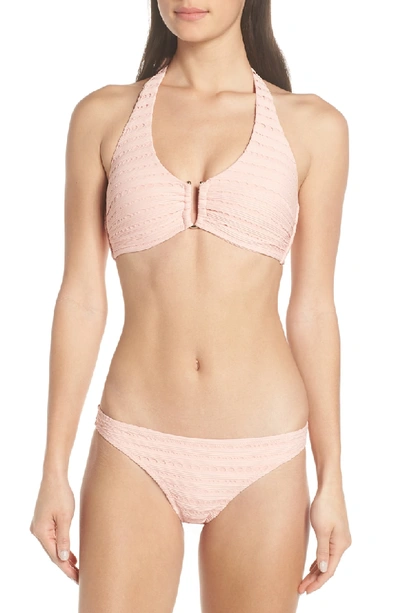 Shop Heidi Klein Core D-g U-bar Halter Bikini Top In Pink