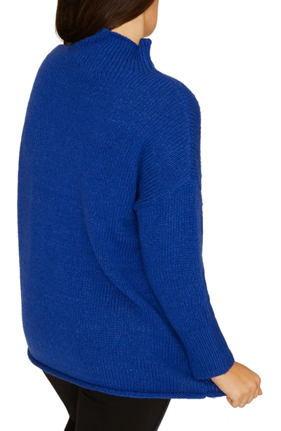 Shop Sanctuary Supersized Curl Up Sweater In Electric Blue