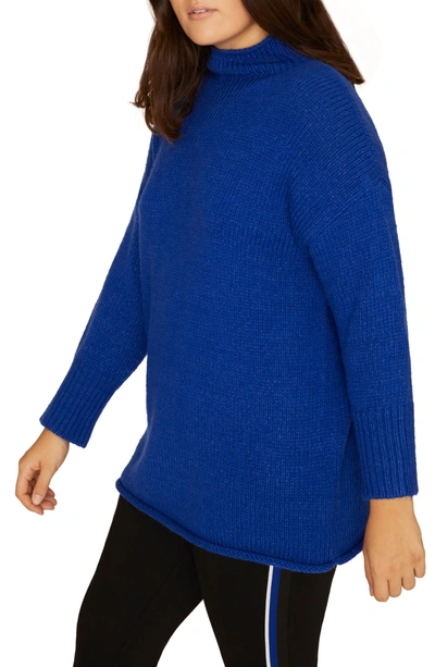 Shop Sanctuary Supersized Curl Up Sweater In Electric Blue