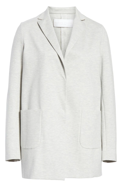 Shop Fabiana Filippi Jersey Long Blazer In Grey