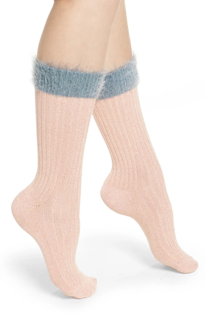 Shop Hysteria By Happy Socks Judit Mid High Socks In Light Pastel Pink