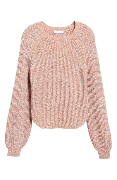 Shop Frame Marled Puff Sleeve Sweater In Lavender Multi