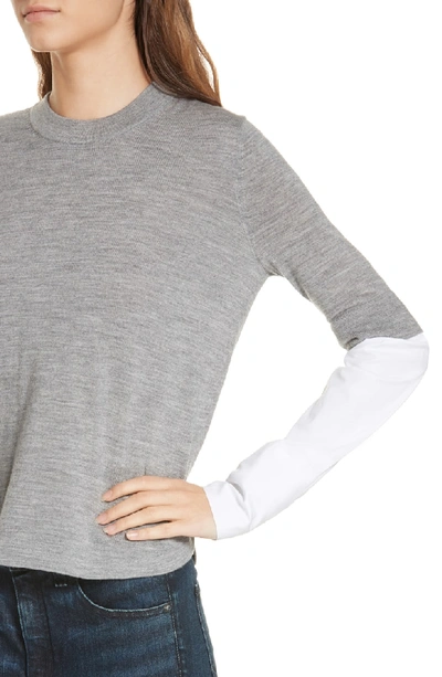 Shop Veronica Beard Roscoe Layered Sweater In Grey Melange