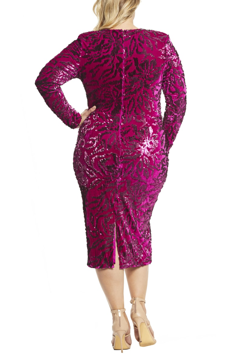 elizabeth plunge midi dress