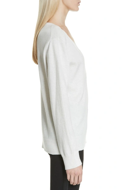 Shop Vince Weekend Cashmere Sweater In Heather White