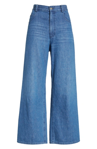 Shop Rachel Comey Clean Legion Crop Wide Leg Jeans In Classic Indigo