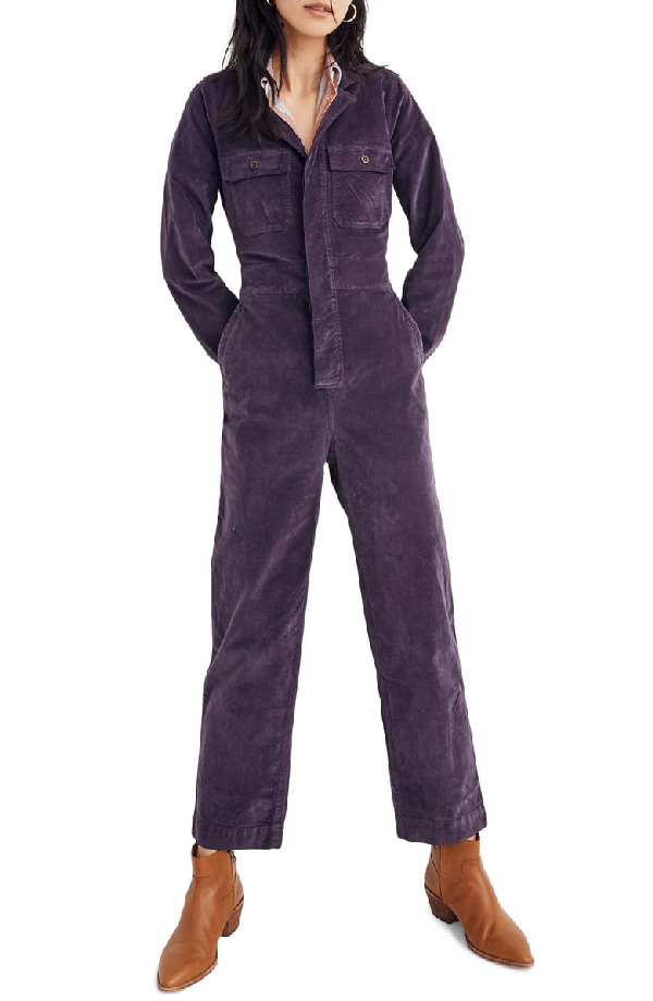 madewell velvet jumpsuit