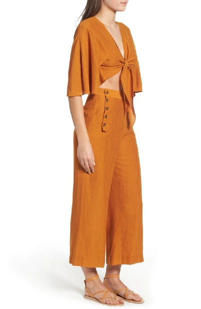 Shop The East Order Amelie Wide Leg Pants In Pumpkin Spice