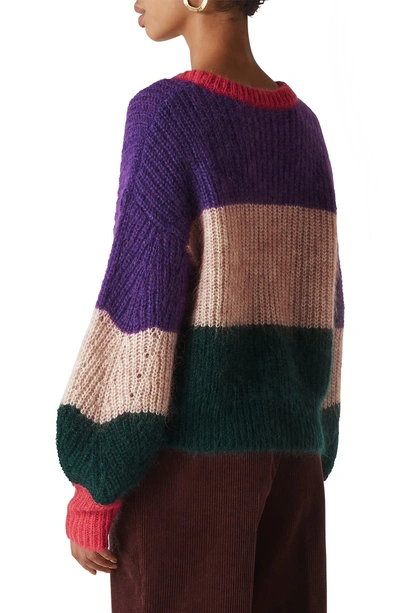 Shop Whistles Stripe Knit Pullover In Multicolour