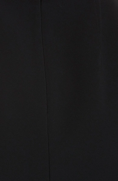 Shop Jason Wu Compact Crepe Ruffle Trim Dress In Black