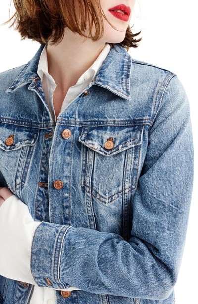 Shop Jcrew Classic Denim Jacket In Light Patriot Wash