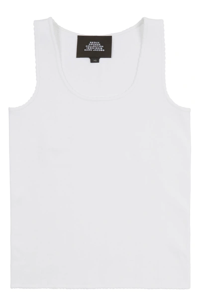 Shop Marc Jacobs Pointelle Tank Top In White
