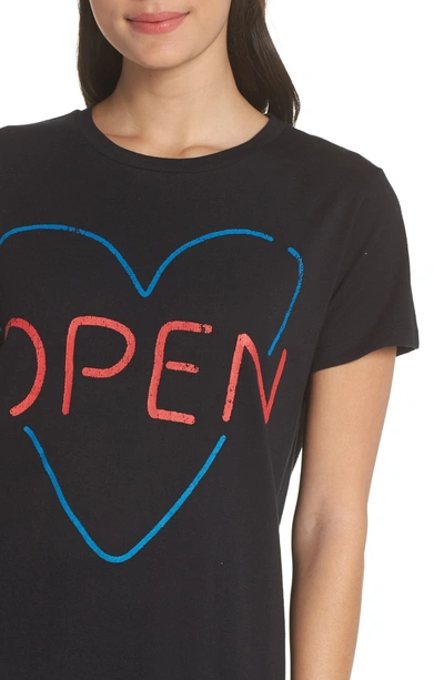 Shop The Laundry Room Open Heart Tee In Black