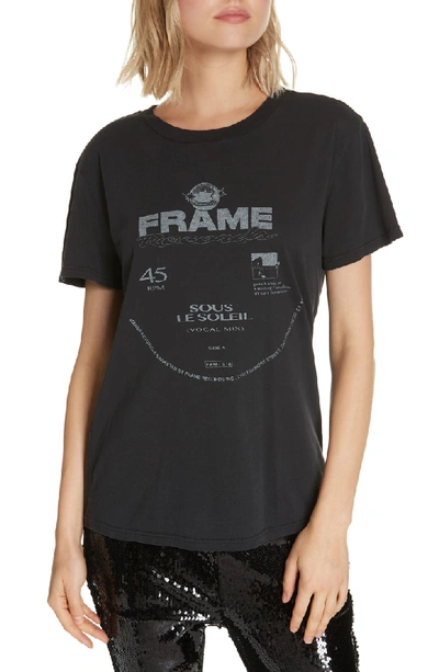 Shop Frame Worn Out Graphic Tee In Washed Noir