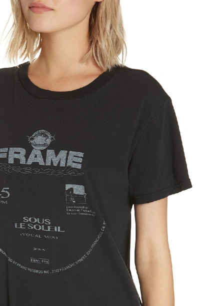 Shop Frame Worn Out Graphic Tee In Washed Noir