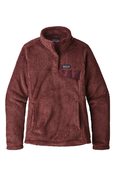 Shop Patagonia Re-tool Snap-t Fleece Pullover In Kiln Pink - Dark Currant X-dye