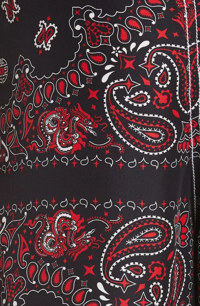 Shop Alexander Wang Bandana Print Trousers In Black/ Red