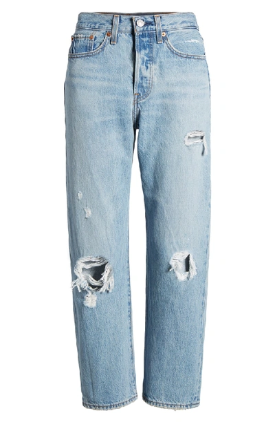 Shop Levi's Wedgie Ripped Straight Leg Jeans In Authentically Yours