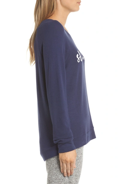 Shop Pj Salvage Peachy Jersey Pajama Top In Navy