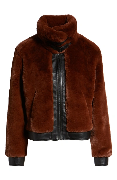 Shop Blanknyc Faux Fur Jacket In Gold Member
