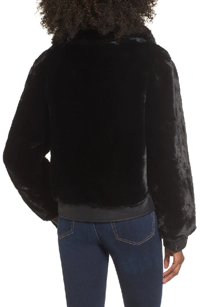 Shop Blanknyc Faux Fur Jacket In Black Noise