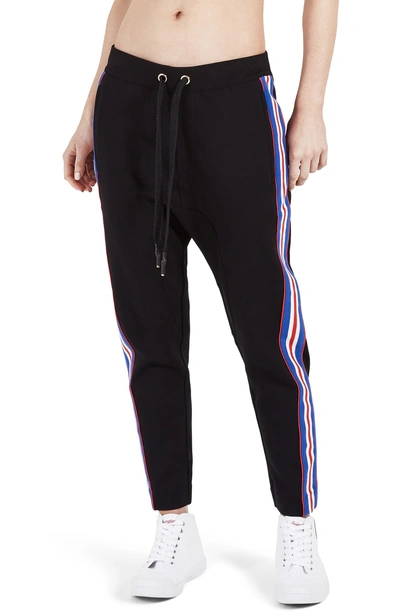 Shop P.e Nation Court Run Pants In Black/ Red/ White/ Blue