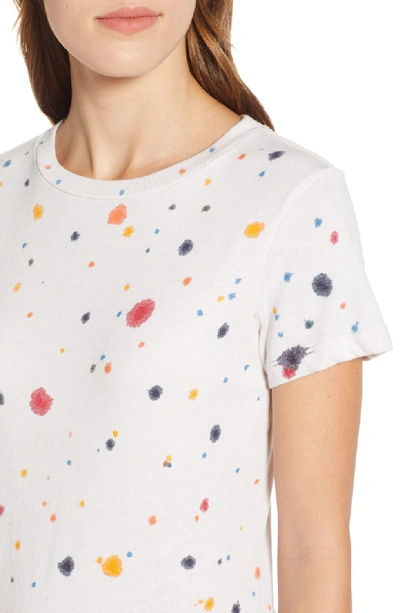 Shop Sub_urban Riot Vanessa Paint Splatter Tee In Aqua/ White