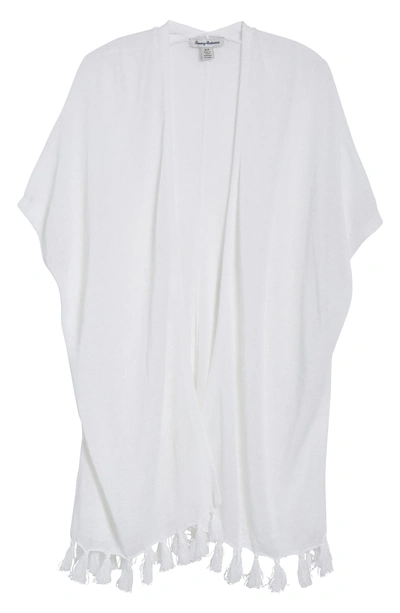 Shop Tommy Bahama Lea Long Linen Cardigan In White