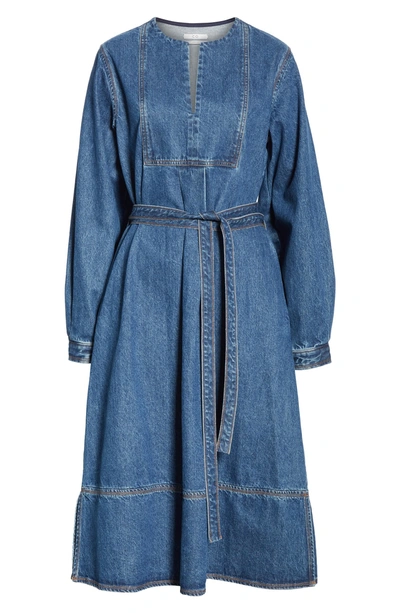 Shop Co Denim A-line Dress In Indigo