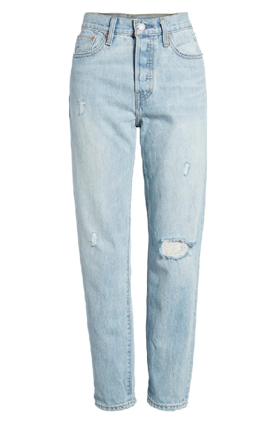 Shop Levi's Wedgie Icon Fit Ripped High Waist Ankle Jeans In Desert Delta
