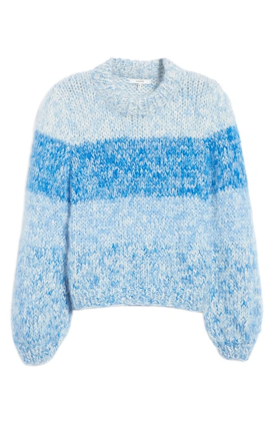 Ganni Julliard Dégradé Mohair And Wool-blend Sweater In Blue | ModeSens