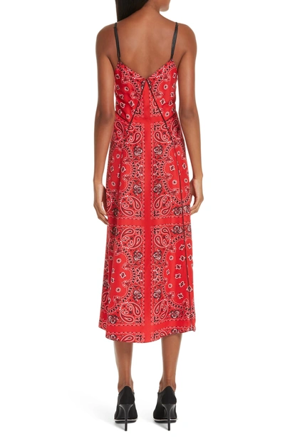 Shop Alexander Wang Bandana Print Slipdress In Red