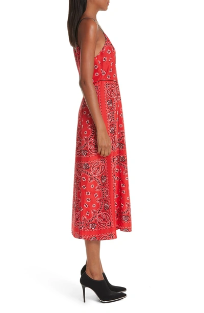 Shop Alexander Wang Bandana Print Slipdress In Red