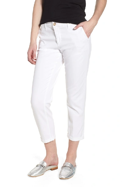 Shop Ag Caden Crop Twill Trousers In White