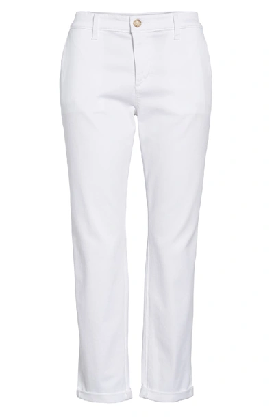 Shop Ag Caden Crop Twill Trousers In White