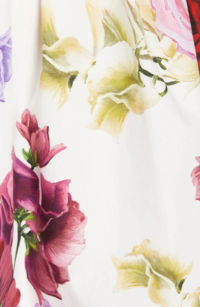 Shop Dolce & Gabbana Floral Print Cotton Poplin Skirt In Haw86 Pink Floral