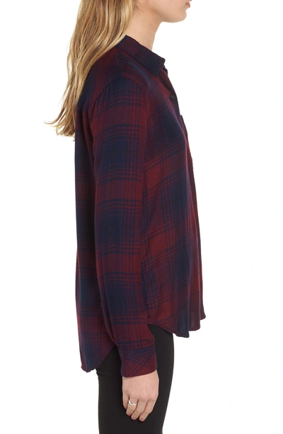 Shop Rails Hunter Plaid Shirt In Currant Navy