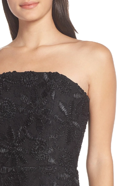 Shop Adelyn Rae Healy Strapless Lace Sheath Dress In Black