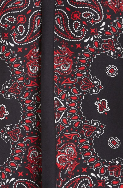 Shop Alexander Wang Bandana Print Silk Shirt In Black/ Red