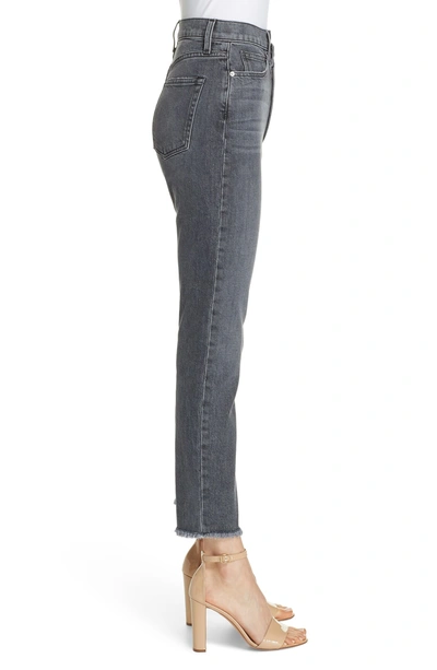 Shop Alice And Olivia Amazing Asymmetrical Slim Straight Jeans In Night Walk