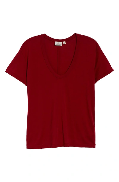 Shop Ag Henson Tee In Red Amaryllis