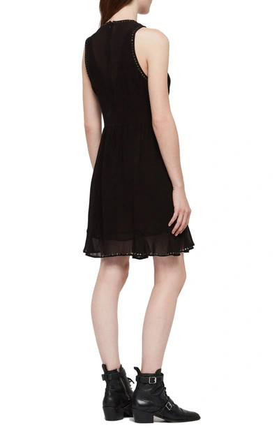 Shop Allsaints Eleanor Stud Trim Dress In Black