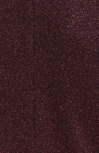 Shop St John Mod Metallic Knit Gown In Dark Pink Multi