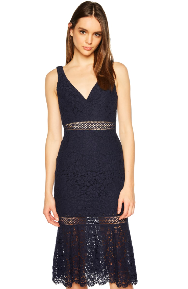 bardot sienna trumpet dress