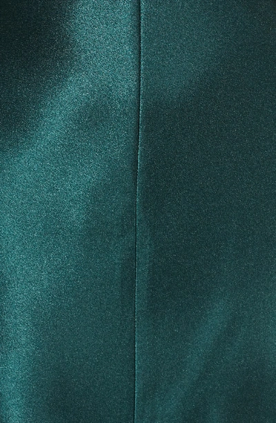 Shop Jenny Yoo Cameron Halter Neck Satin Back Gown In Emerald