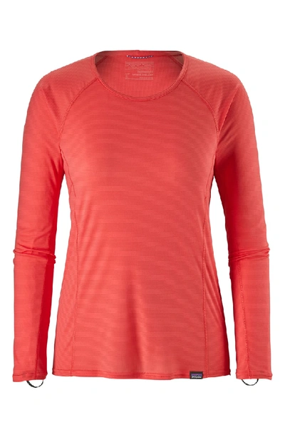 Shop Patagonia Capilene Thermal Weight Long-sleeve Tee In Tomato
